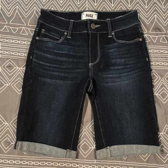 PAIGE Pants - PAIGE Jax Knee Bermuda Denim Shorts Size 23